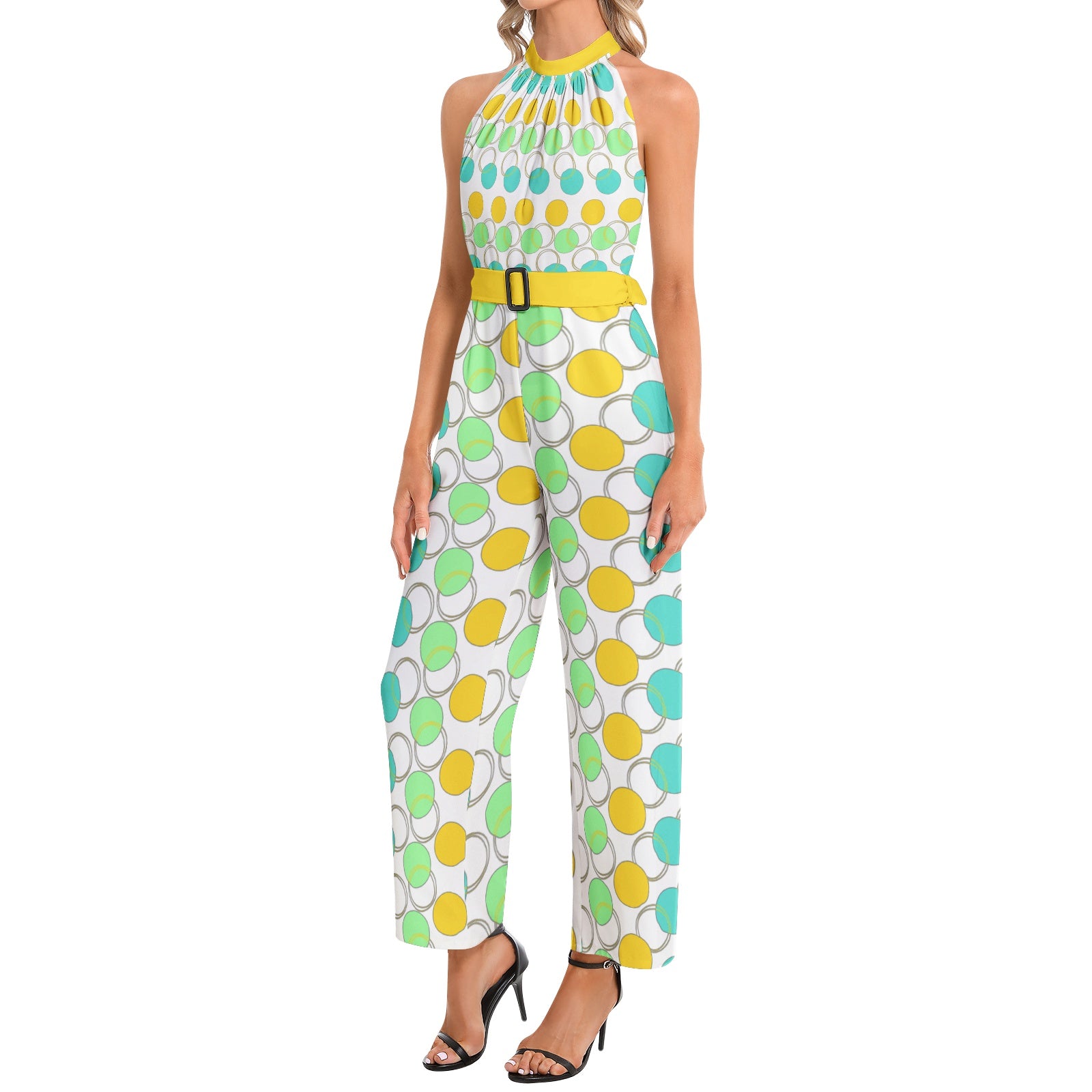 Vibrant Belted Summer Jumpsuit - Perfect For Your Sunny Adventures - Misfit Marketing Design Studios