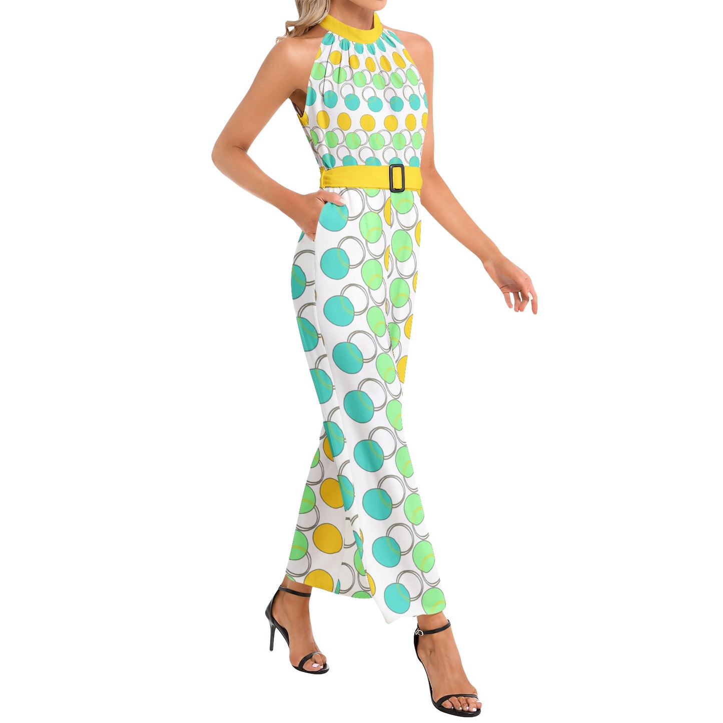 Vibrant Belted Summer Jumpsuit - Perfect For Your Sunny Adventures - Misfit Marketing Design Studios