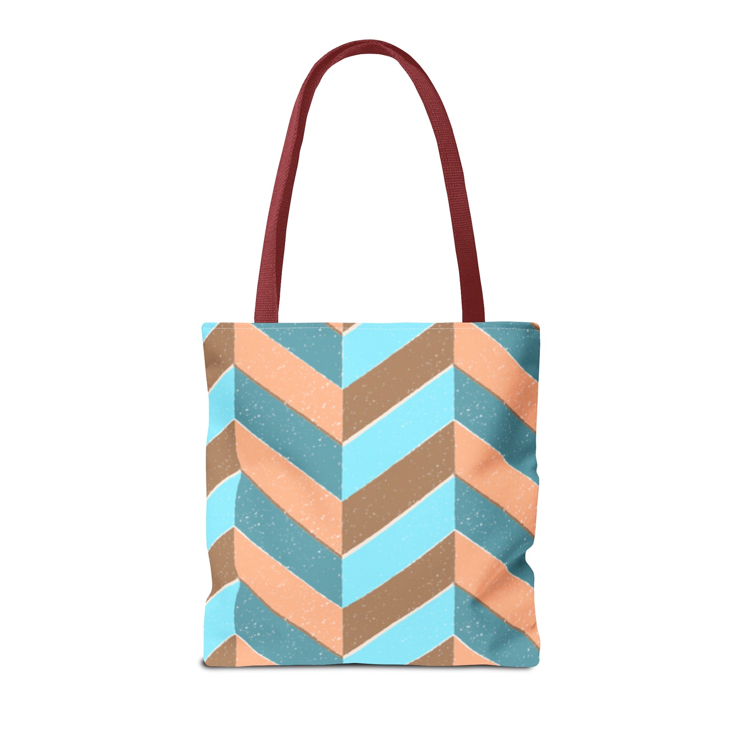 Misty Cyan Chevron Tote Bag - Fashionable and Functional - Misfit Marketing Design Studios