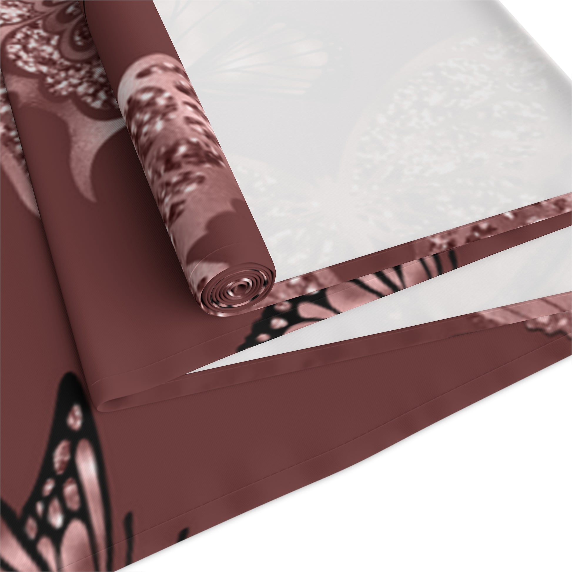 Butterfly Rose Table Runner - Elegant Home Decor Piece - Misfit Marketing Design Studios