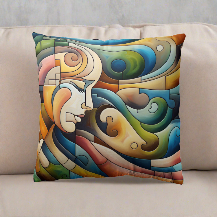 Premium Art Deco Throw Pillow - Hypoallergenic  Stylish Design - Perfect for Any Living Space - Misfit Marketing Design Studios