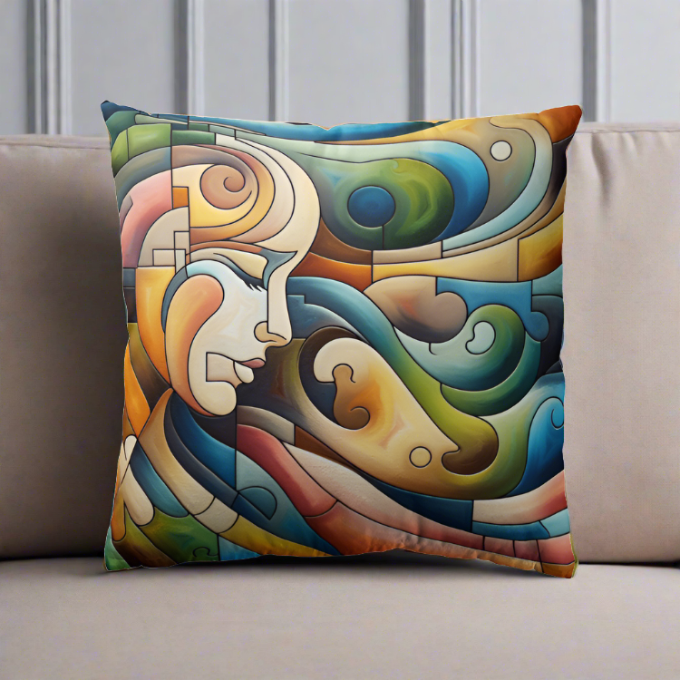 Premium Art Deco Throw Pillow - Hypoallergenic  Stylish Design - Perfect for Any Living Space - Misfit Marketing Design Studios