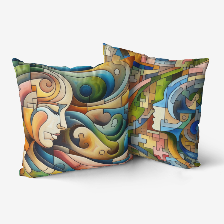 Premium Art Deco Throw Pillow - Hypoallergenic  Stylish Design - Perfect for Any Living Space - Misfit Marketing Design Studios