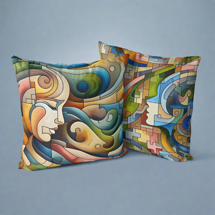 Premium Art Deco Throw Pillow - Hypoallergenic  Stylish Design - Perfect for Any Living Space - Misfit Marketing Design Studios