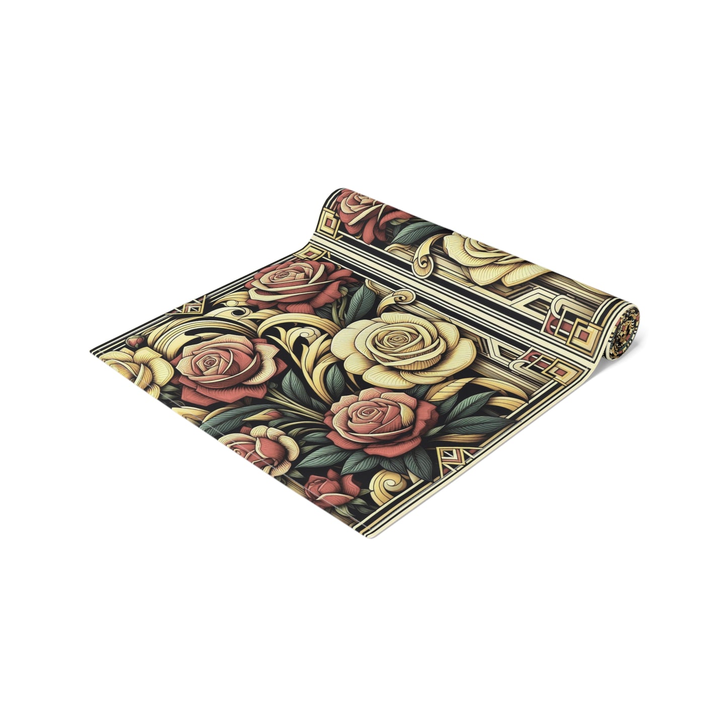 Elegant Red Yellow Roses Table Runner - Perfect for Any Occasion