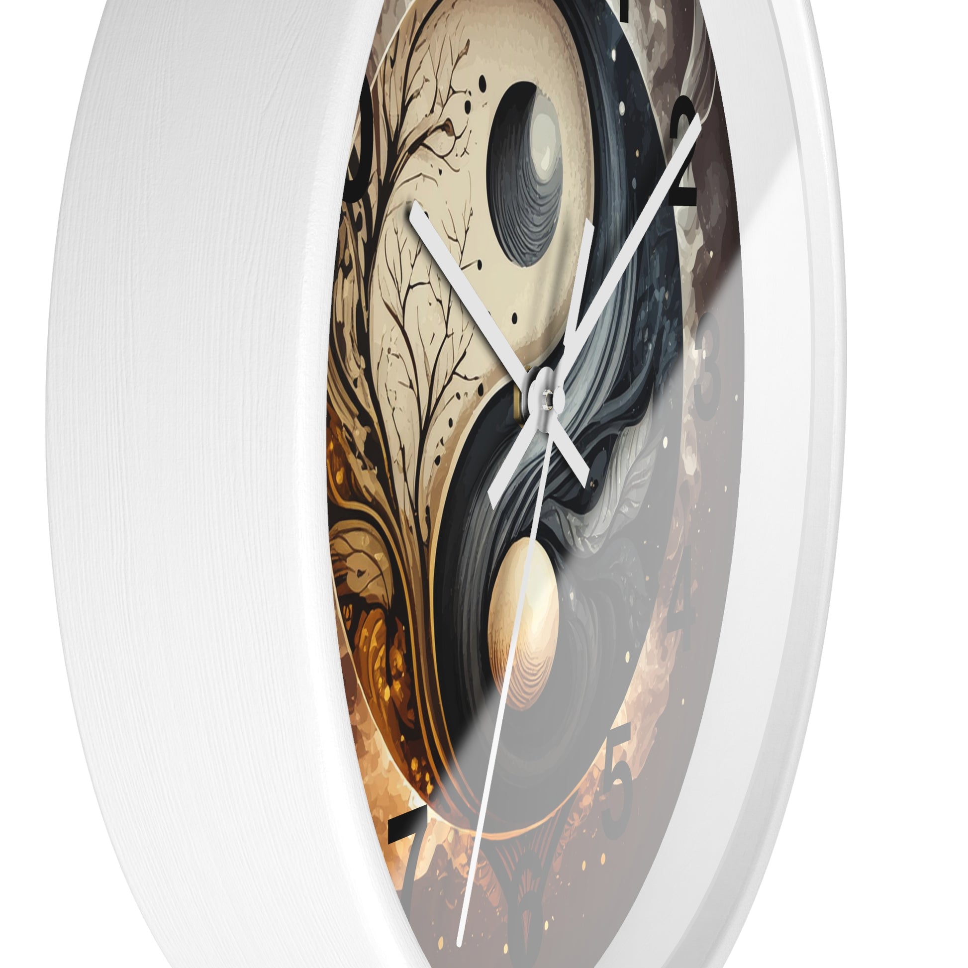 Yin and yang Wall Clock - Misfit Marketing Design Studios