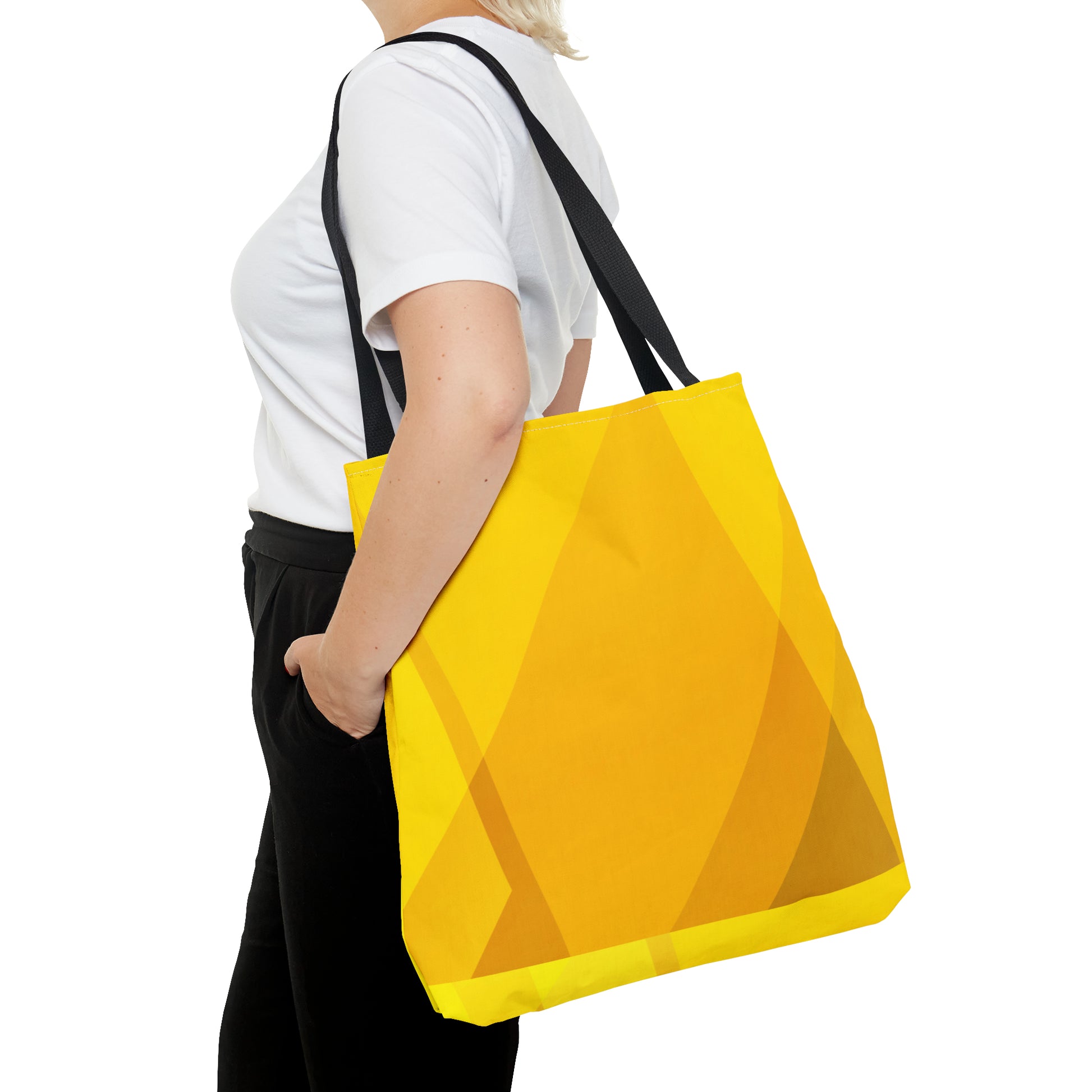 Golden Yellow Abstract Spring Tote - Vibrant Stylish and Perfect for the Season - Misfit Marketing Design Studios