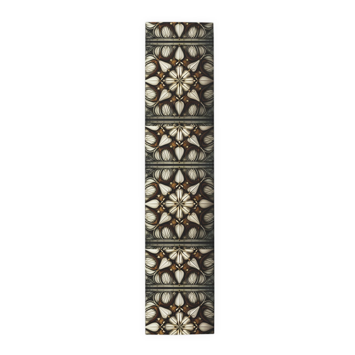 Ivory Art Deco Pattern Table Runner