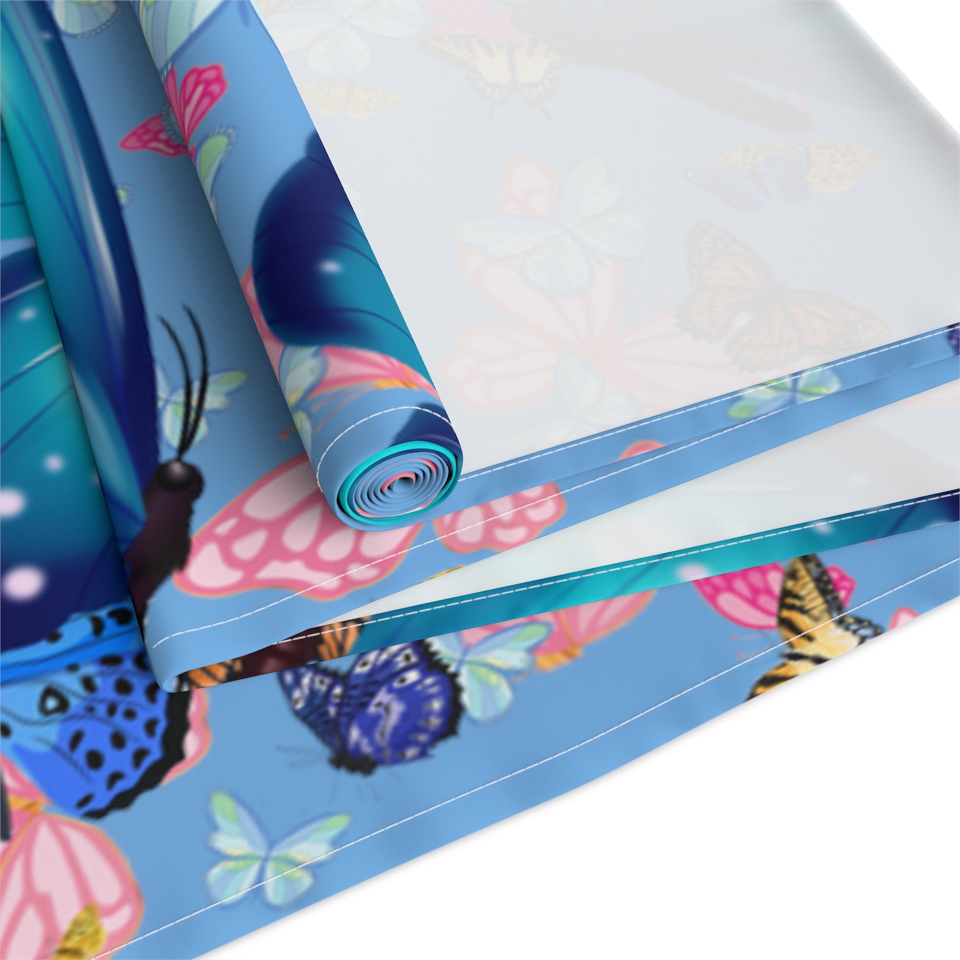 Blue Butterfly Medley Table Runner - Elegant Home Decor for Any Occasion - Misfit Marketing Design Studios