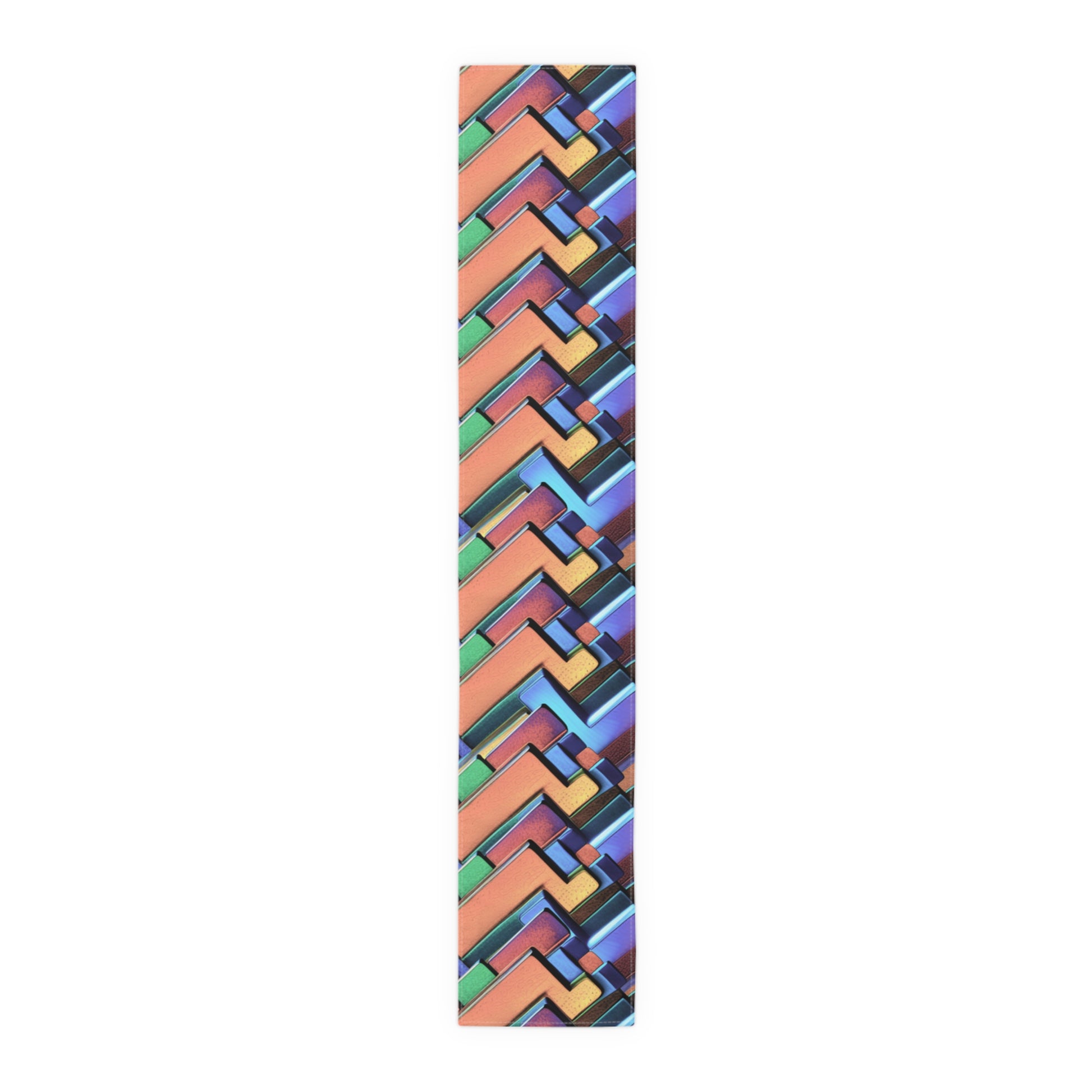 Vibrant and Colorful Abstract Decorative Table Runner - Misfit Marketing Design Studios