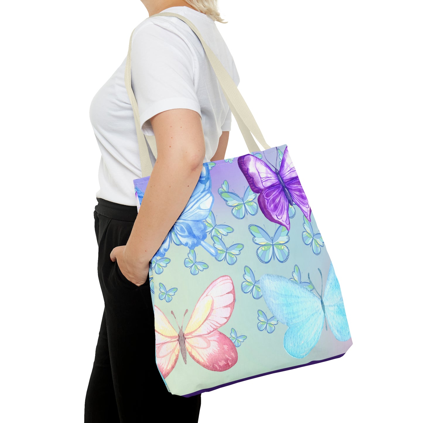 Pastel Butterfly Tote Bag - Soft and Stylish for Every Occasion - Misfit Marketing Design Studios