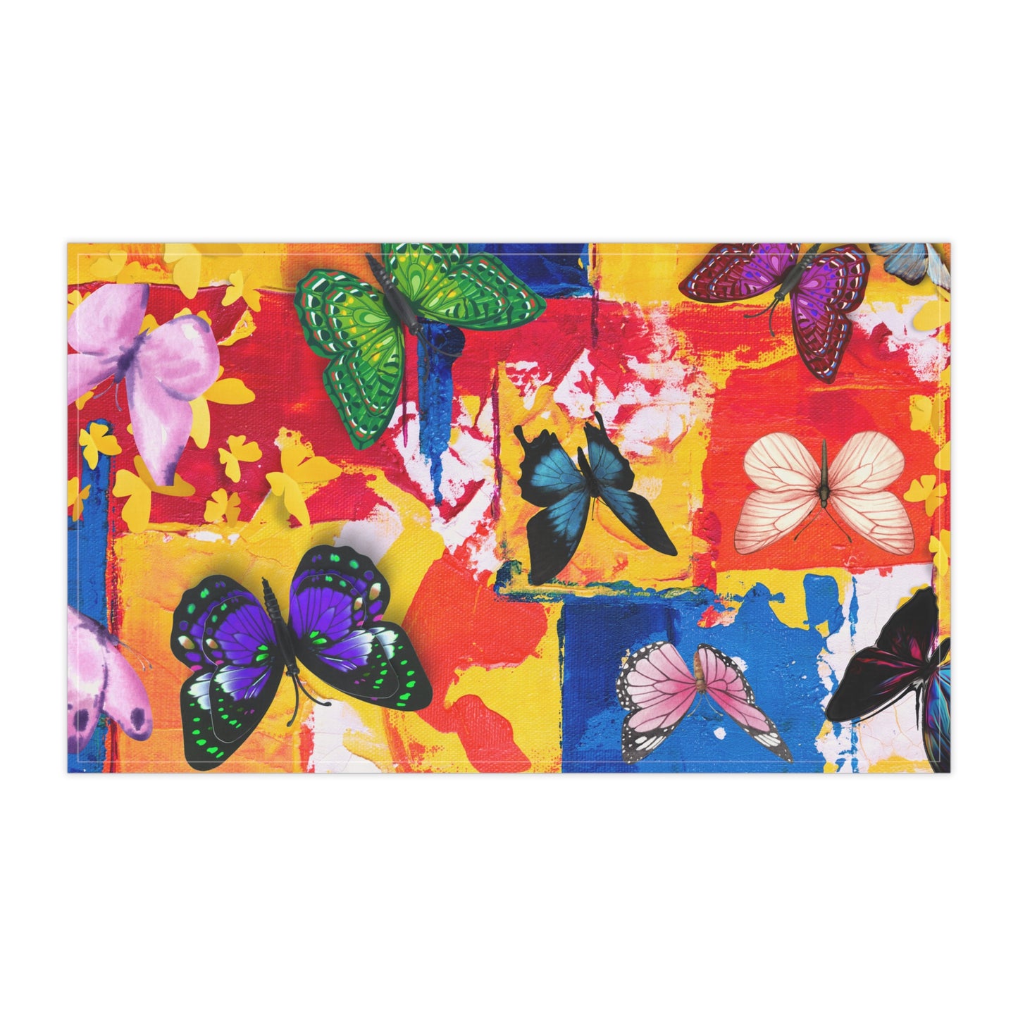 Sunshine Butterfly Kitchen Towel - Vibrant and Functional for Your Home - Misfit Marketing Design Studios