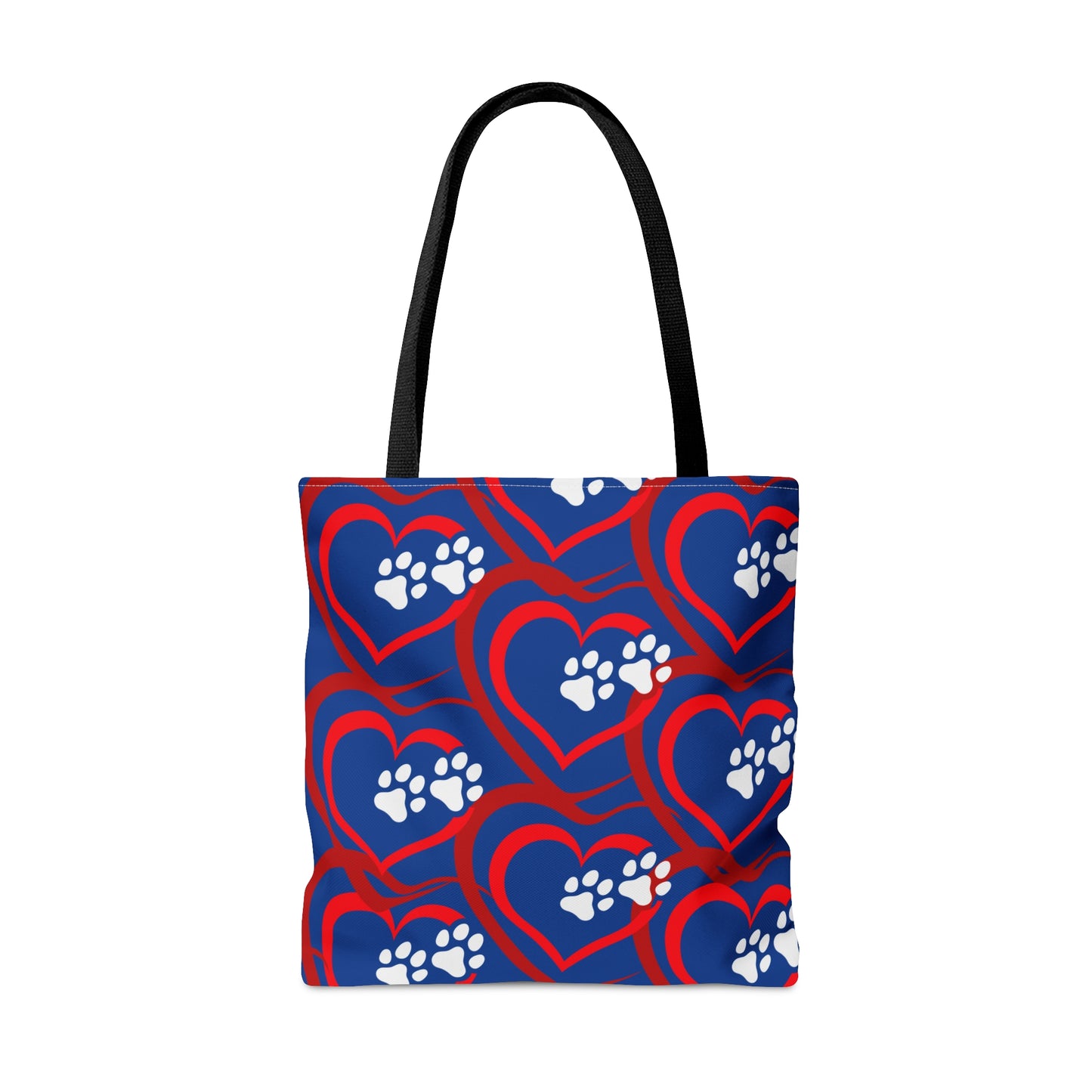 Paw Prints on My Heart Tote Bag - Misfit Marketing Design Studios