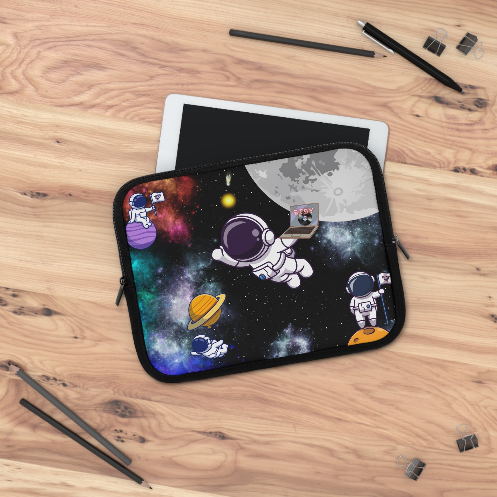 Junior Astronauts Laptop Sleeve - Misfit Marketing Designs