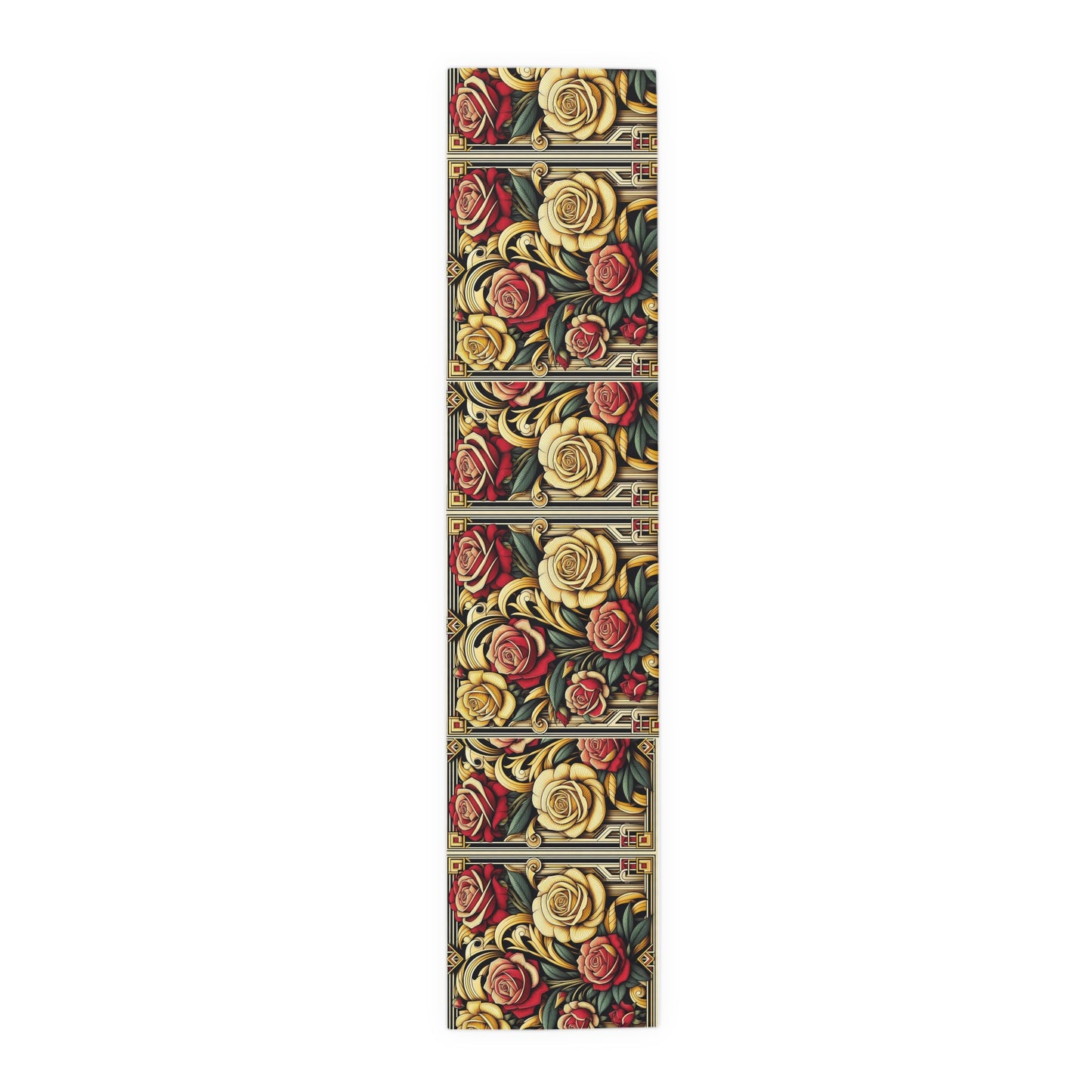 Elegant Red Yellow Roses Table Runner - Perfect for Any Occasion