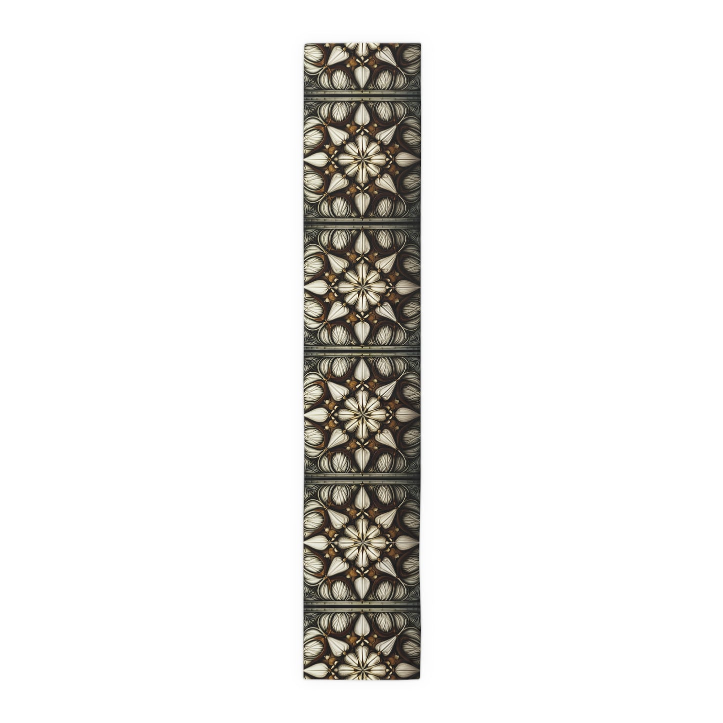 Ivory Art Deco Pattern Table Runner