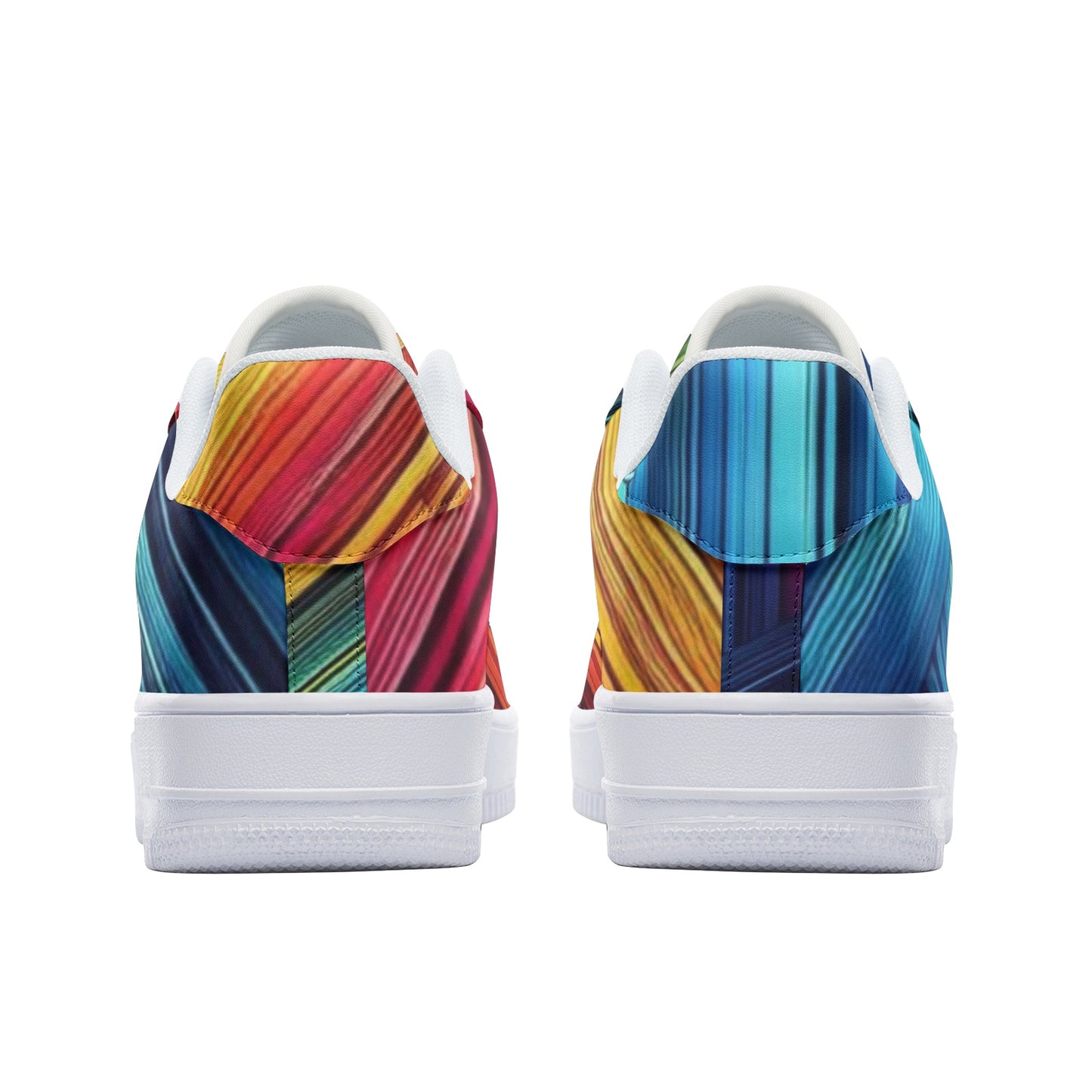 Vibrant Unisex Low Top Colorful Leather Sneakers