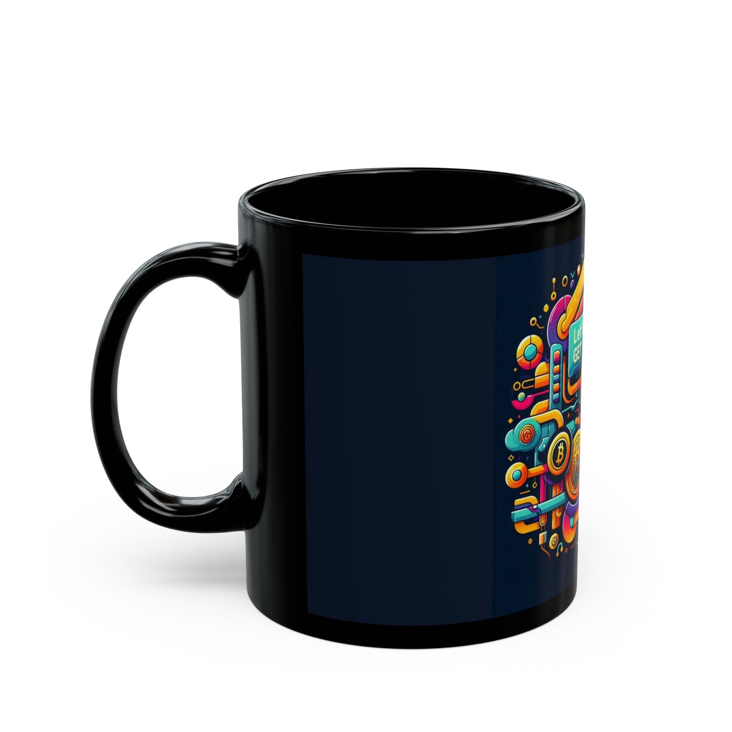 Bitcoin "Let's Get Digital" Black Mug