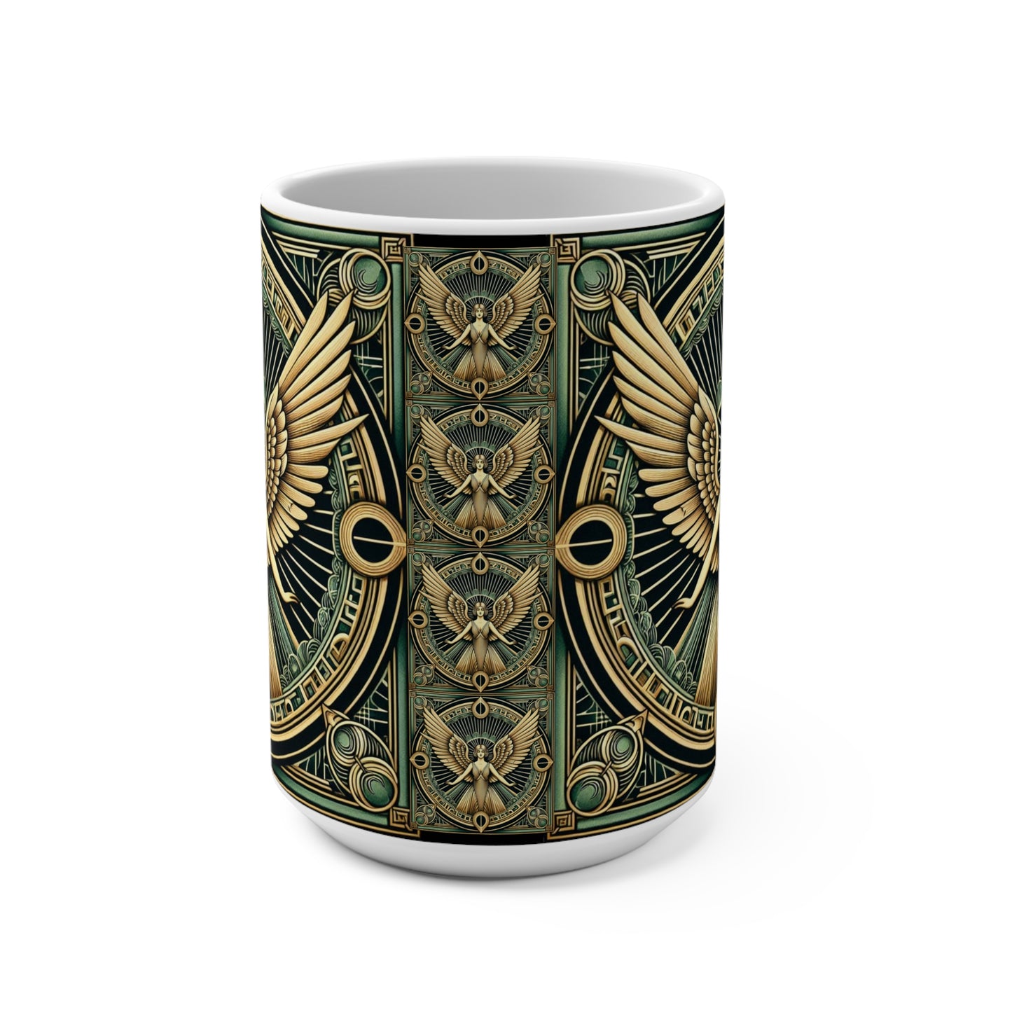 15oz Ceramic Art Deco Angel Coffee Mug