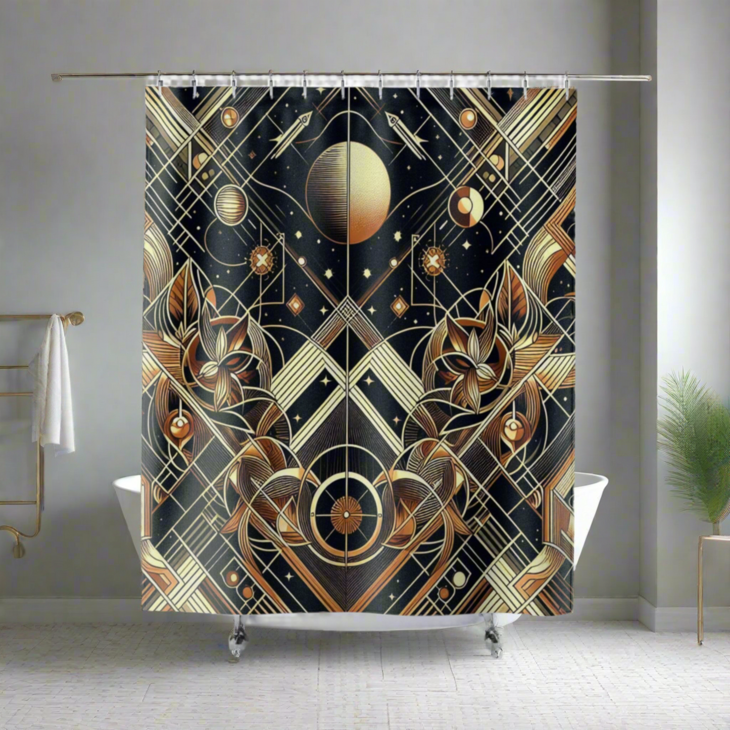 Outer Space Fantasy Shower Curtain