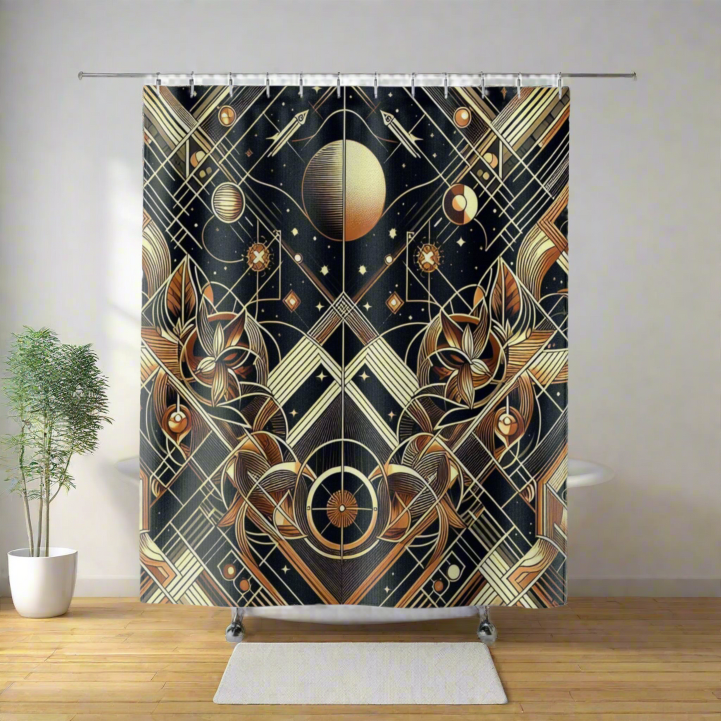 Outer Space Fantasy Shower Curtain