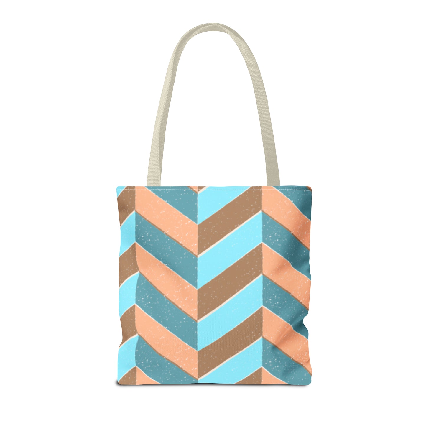 Misty Cyan Chevron Tote Bag - Fashionable and Functional - Misfit Marketing Design Studios