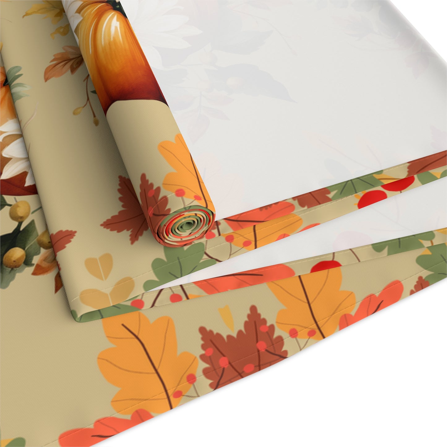 Autumn Table Runner with Pumpkins - Misfit Marketing Design Studios