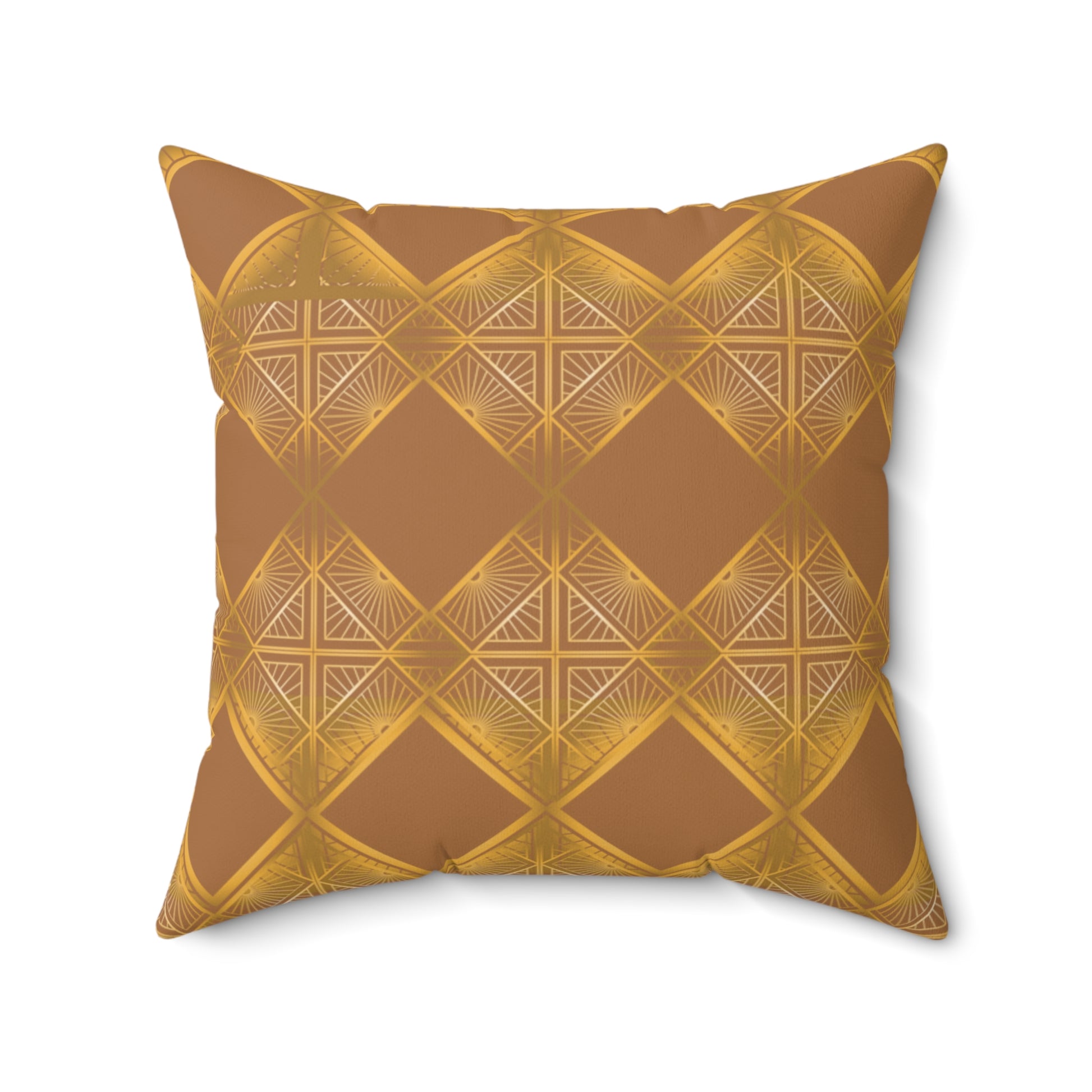 Bronze Faux Suede Square Pillow - Metallic Finish - Soft and Luxurious - Misfit Marketing Design Studios