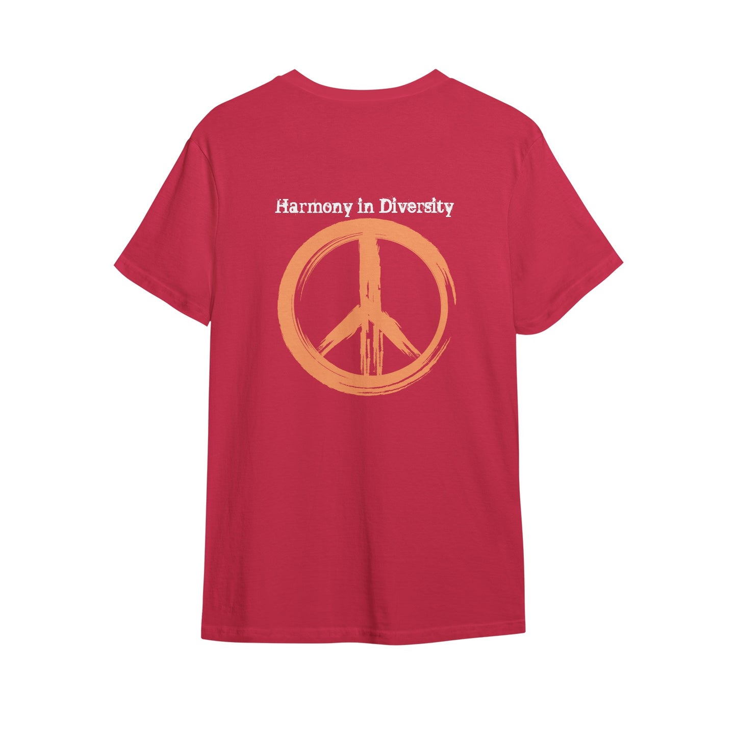 Mens Premium Cotton T-Shirt - Peace and Diversity Design - Misfit Marketing Design Studios