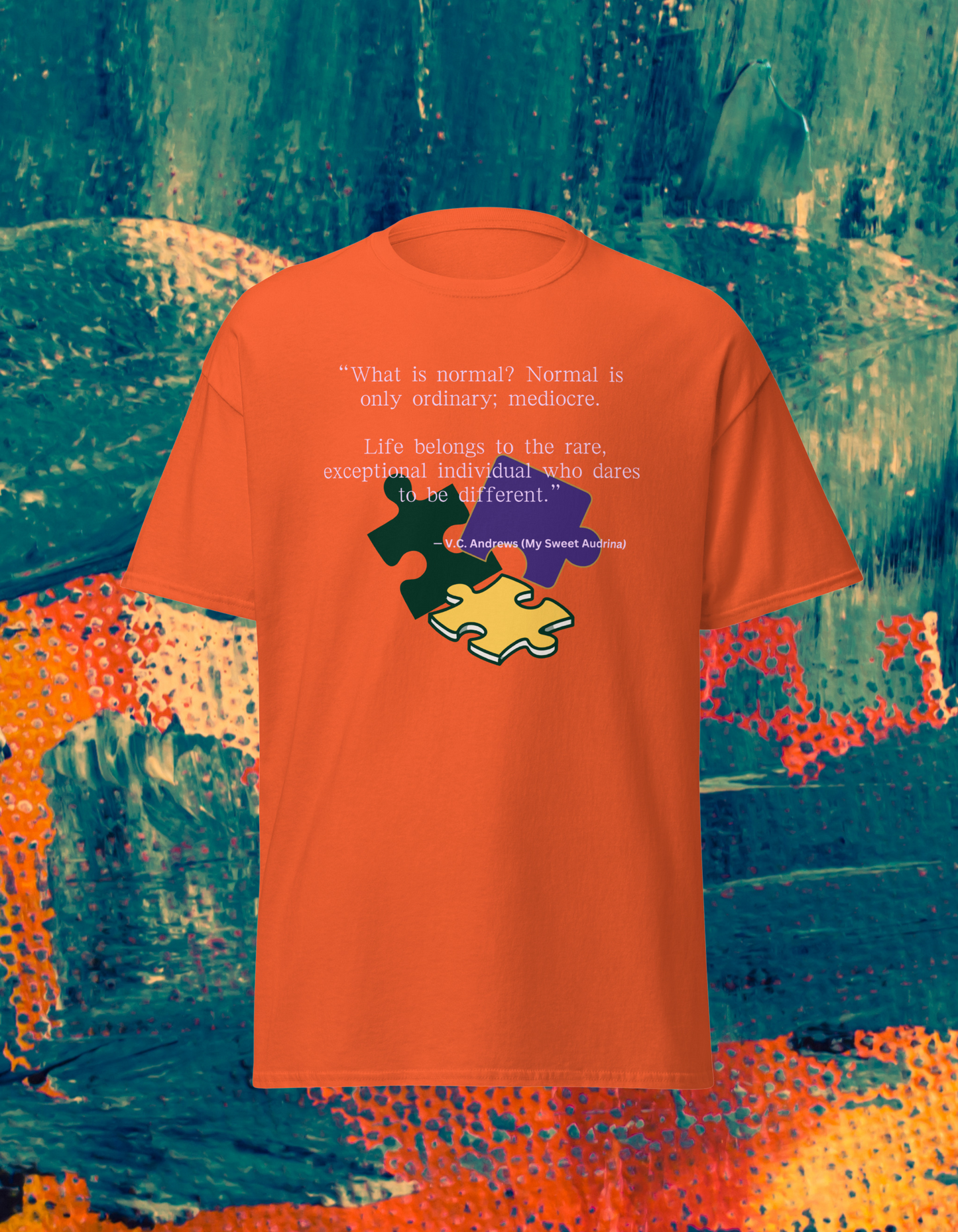 Mens Misfit Quotes VC Andrews Tee - Trendy Graphic Tee for Men - Misfit Marketing Design Studios