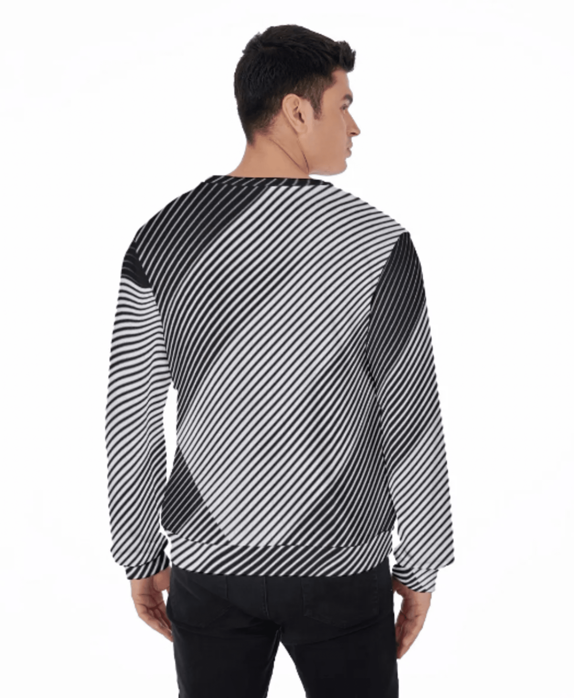 Mens Black and White Winter Fashion Sweater - Stay Stylish and Warm All Season Long - Misfit Marketing Design Studios