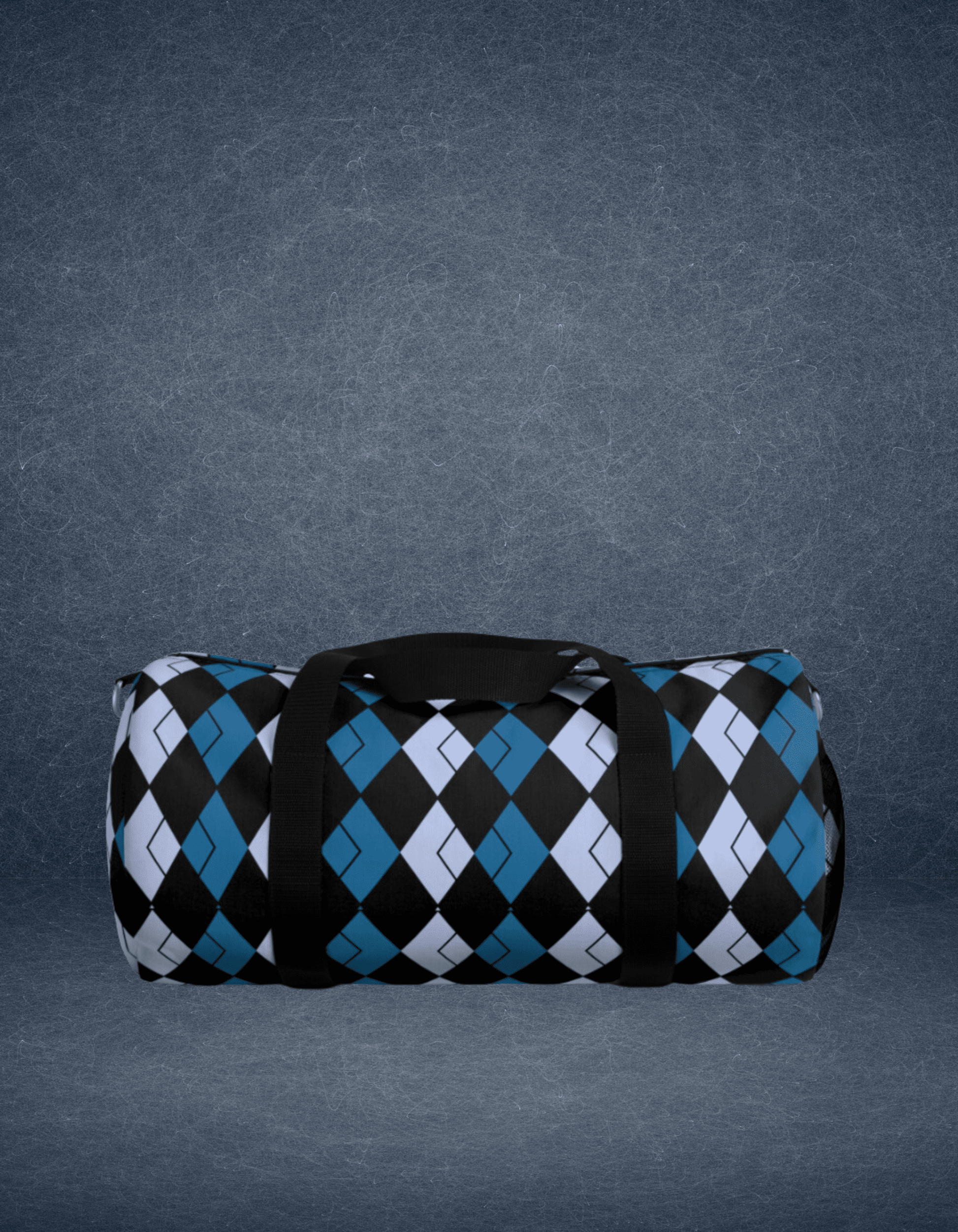 Teal Argyle Duffel Bag - Perfect for Travel and Adventure - Misfit Marketing Design Studios