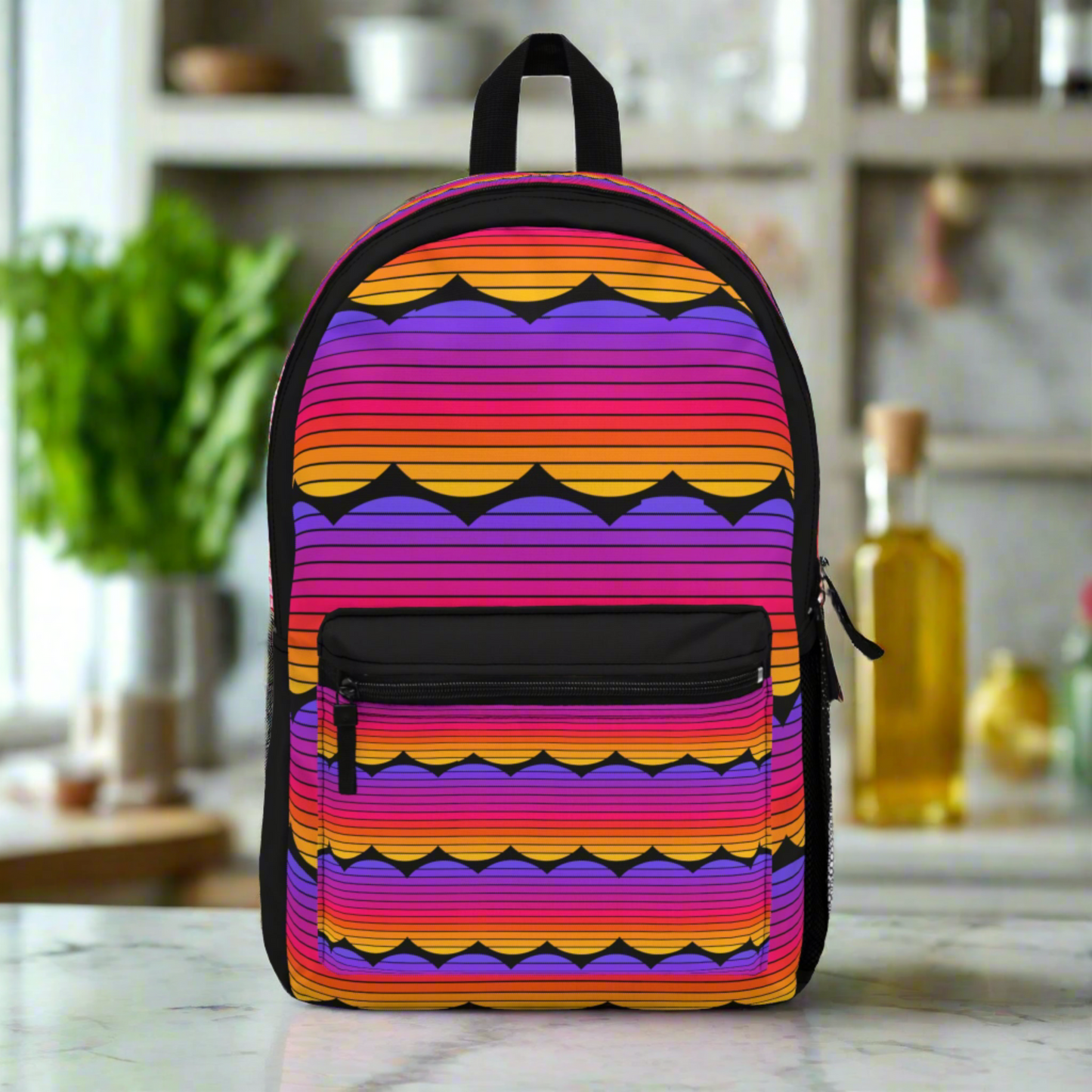 Retro Sunset Rucksack - Stilvolle Reisetasche im Vintage-Stil