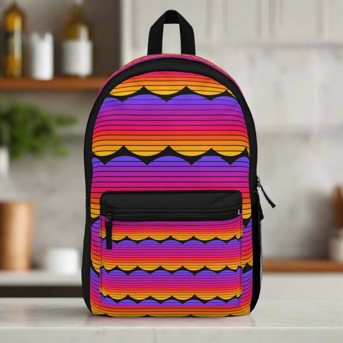 Retro Sunset Rucksack - Stilvolle Reisetasche im Vintage-Stil