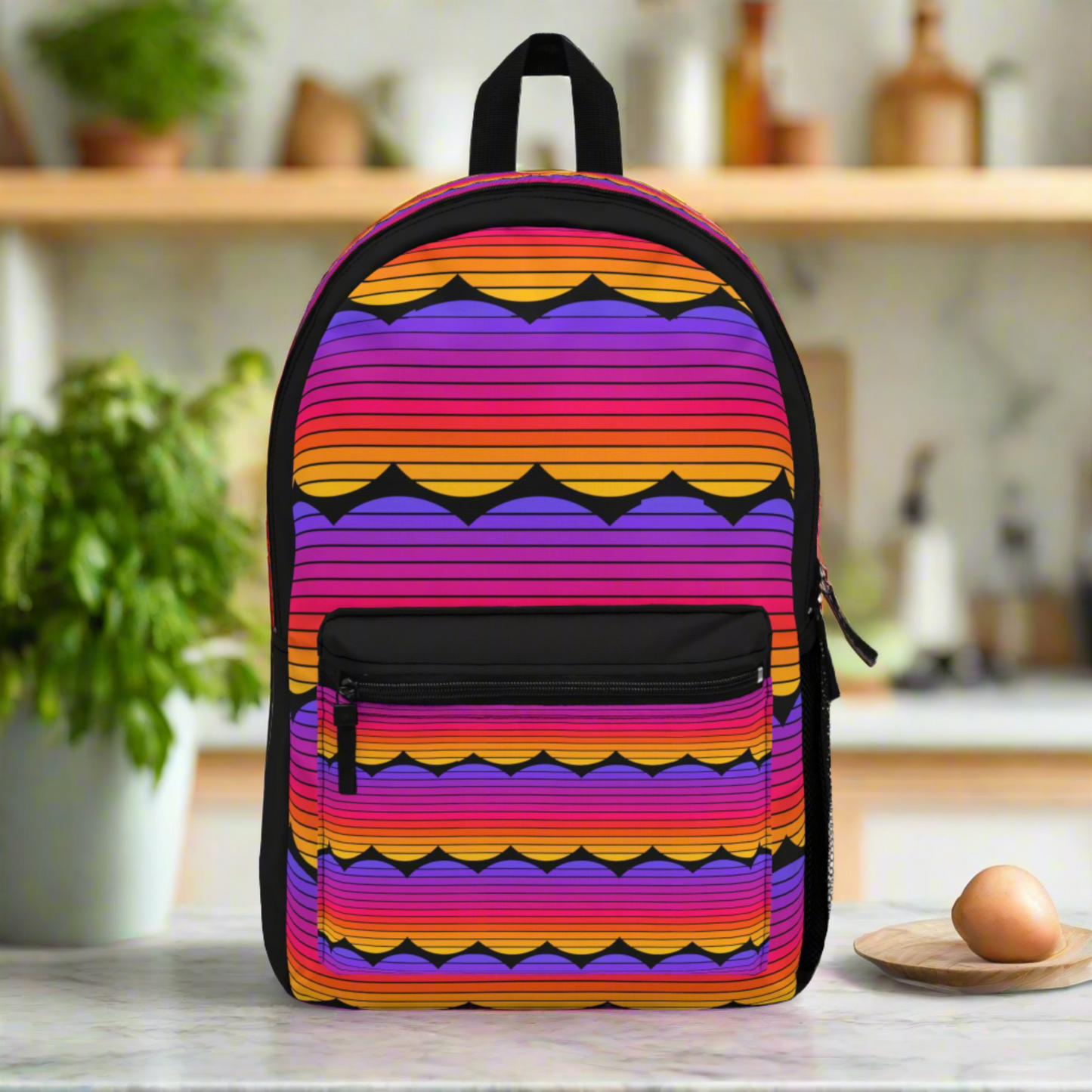 Retro Sunset Rucksack - Stilvolle Reisetasche im Vintage-Stil