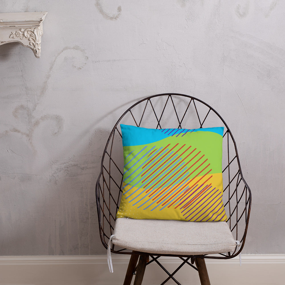 Bright Abstract Pillow - Misfit Marketing Designs