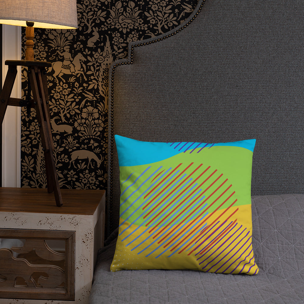 Bright Abstract Pillow - Misfit Marketing Designs