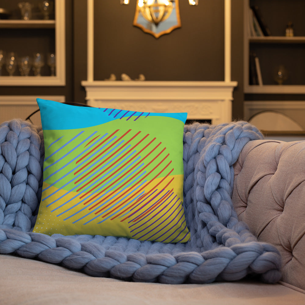 Bright Abstract Pillow - Misfit Marketing Designs