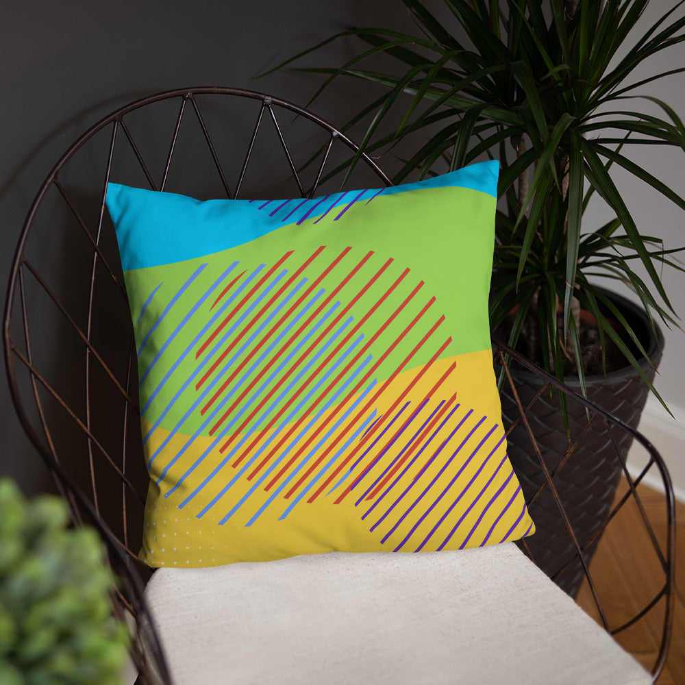 Bright Abstract Pillow - Misfit Marketing Designs