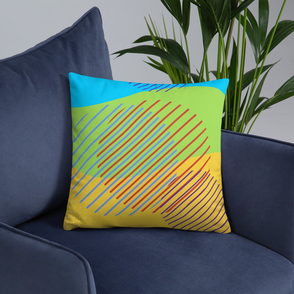 Bright Abstract Pillow - Misfit Marketing Designs