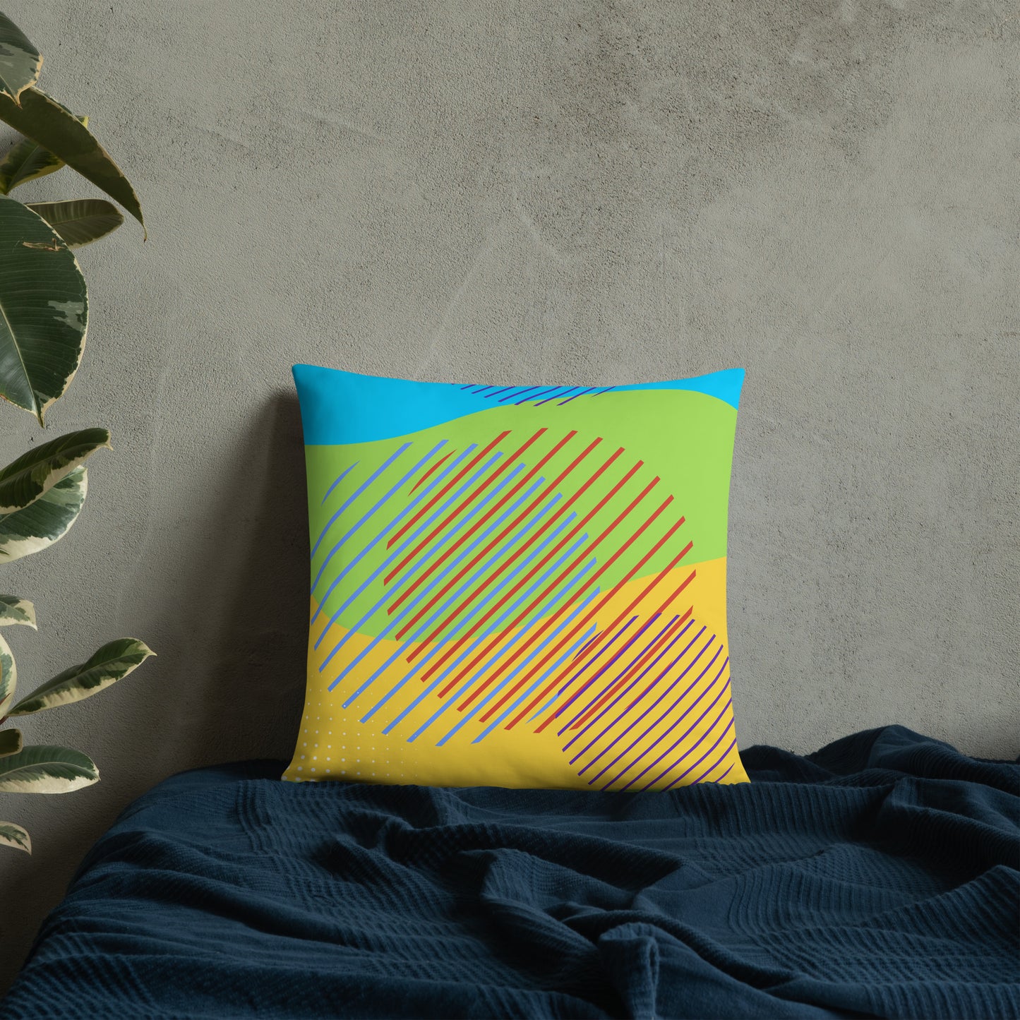 Bright Abstract Pillow - Misfit Marketing Designs