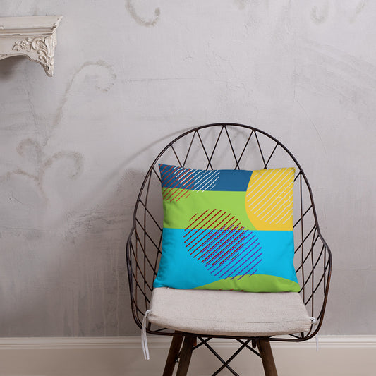 Bright Abstract Pillow - Misfit Marketing Designs