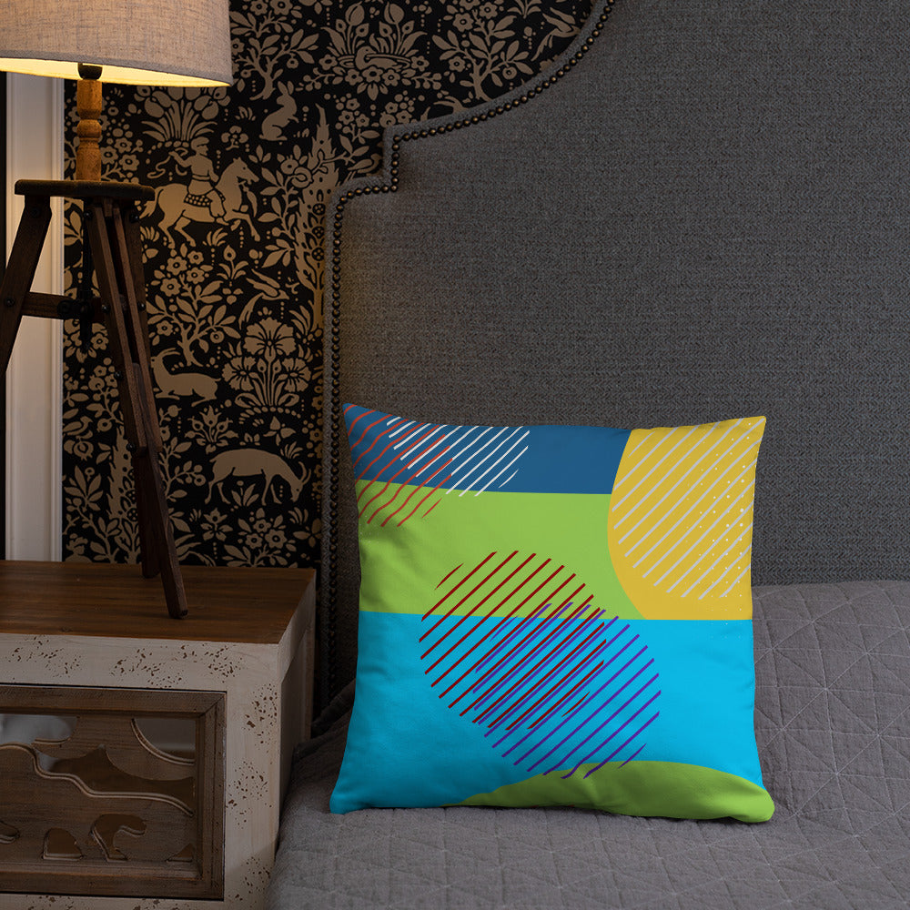 Bright Abstract Pillow - Misfit Marketing Designs