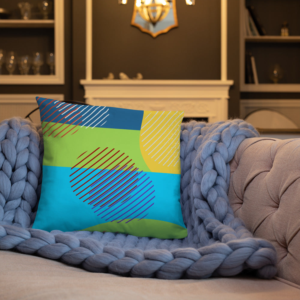 Bright Abstract Pillow - Misfit Marketing Designs