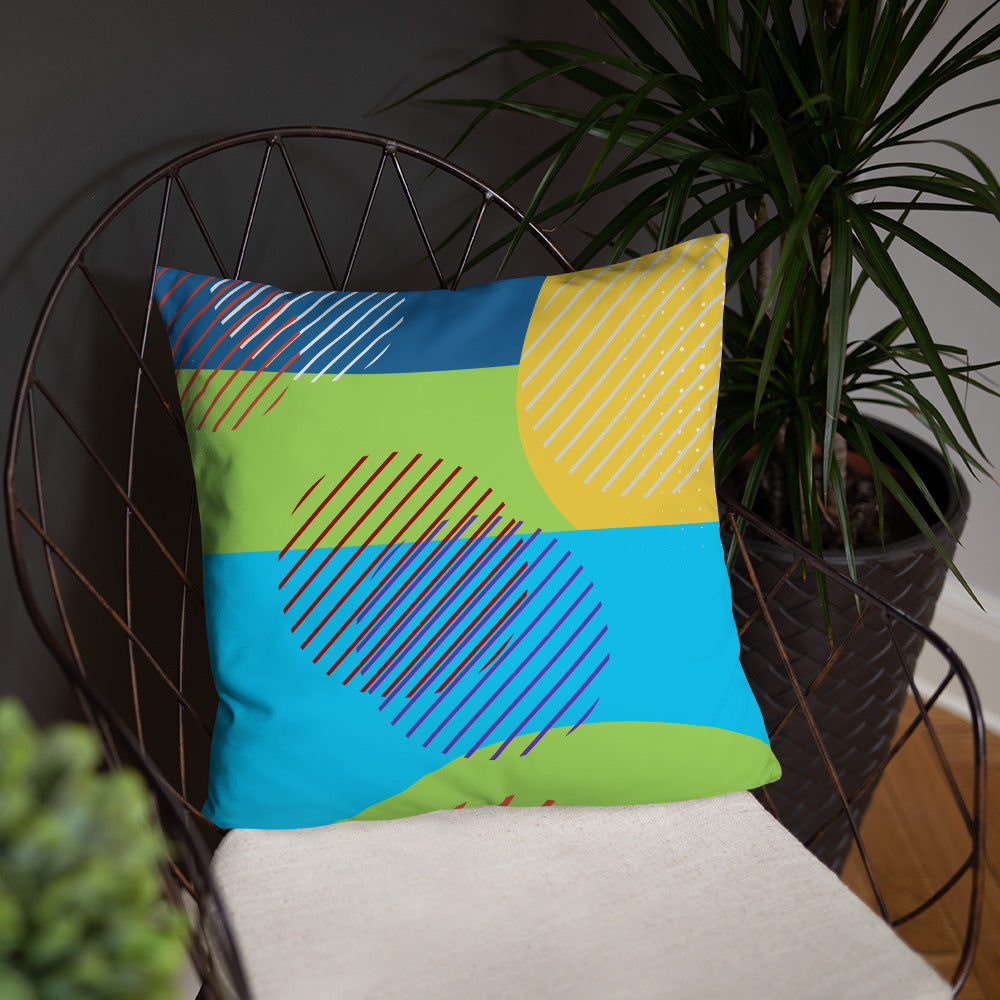 Bright Abstract Pillow - Misfit Marketing Designs