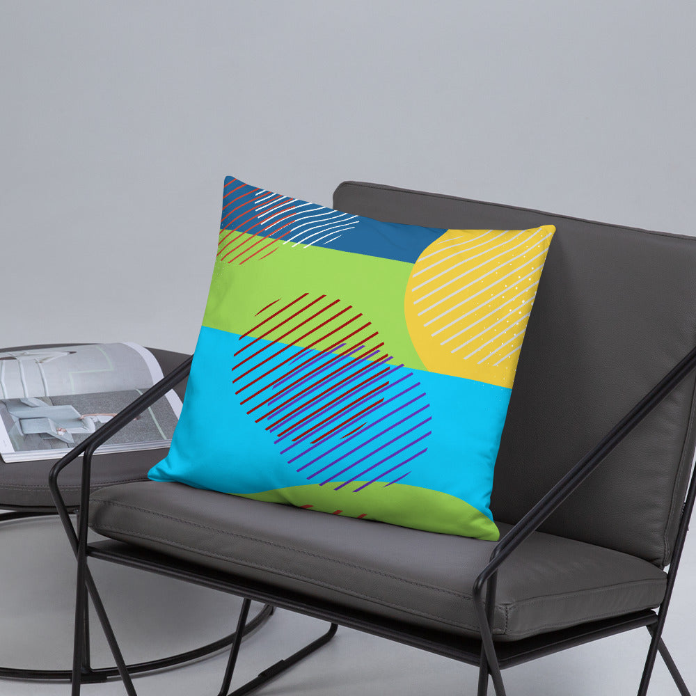 Bright Abstract Pillow - Misfit Marketing Designs