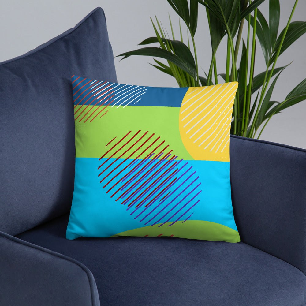 Bright Abstract Pillow - Misfit Marketing Designs