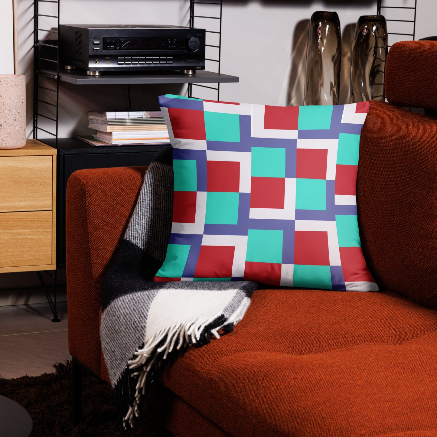 Geometric Decorative Accent Pillow - Colorful and Vibrant Home Decor - Misfit Marketing Design Studios