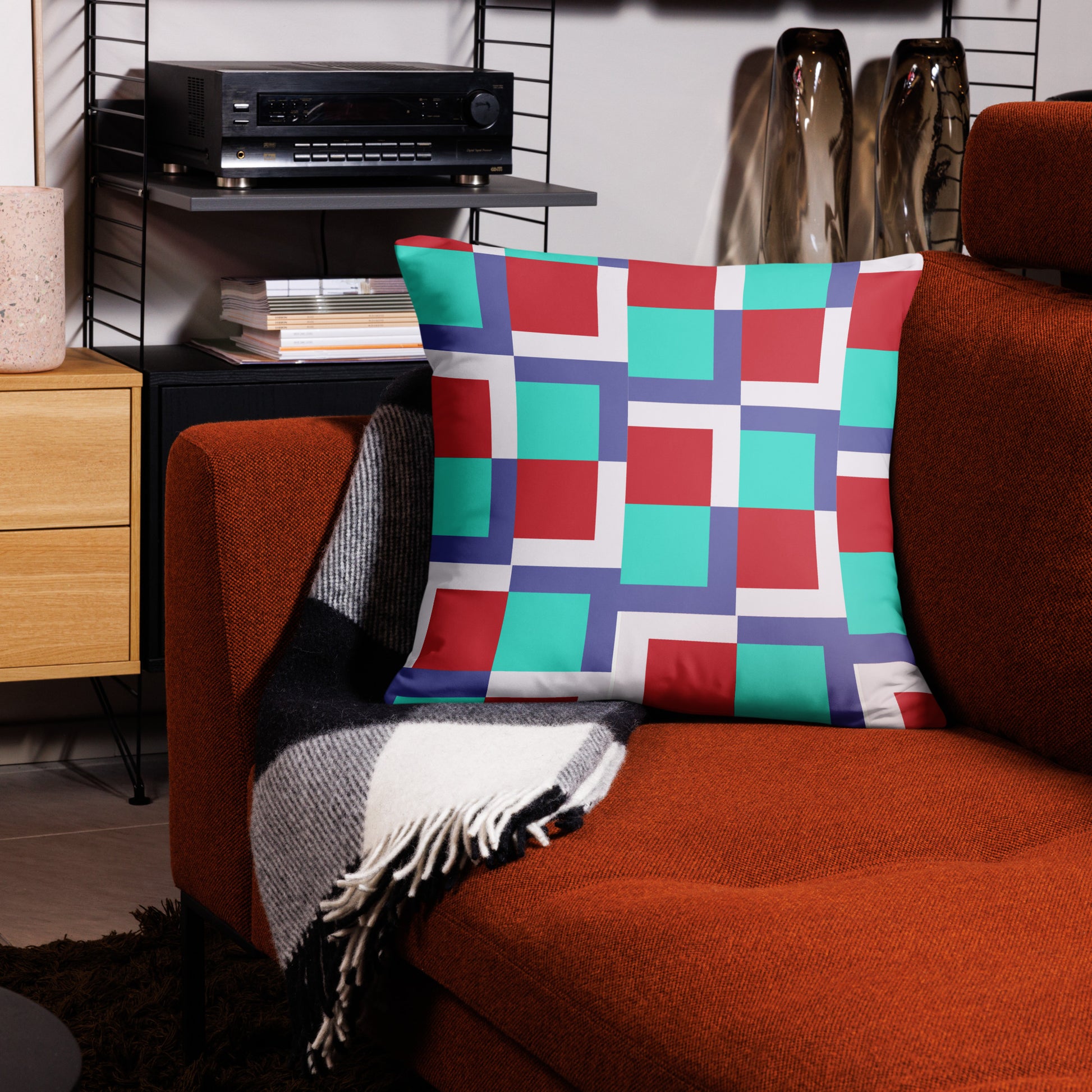 Geometric Decorative Accent Pillow - Colorful and Vibrant Home Decor - Misfit Marketing Design Studios