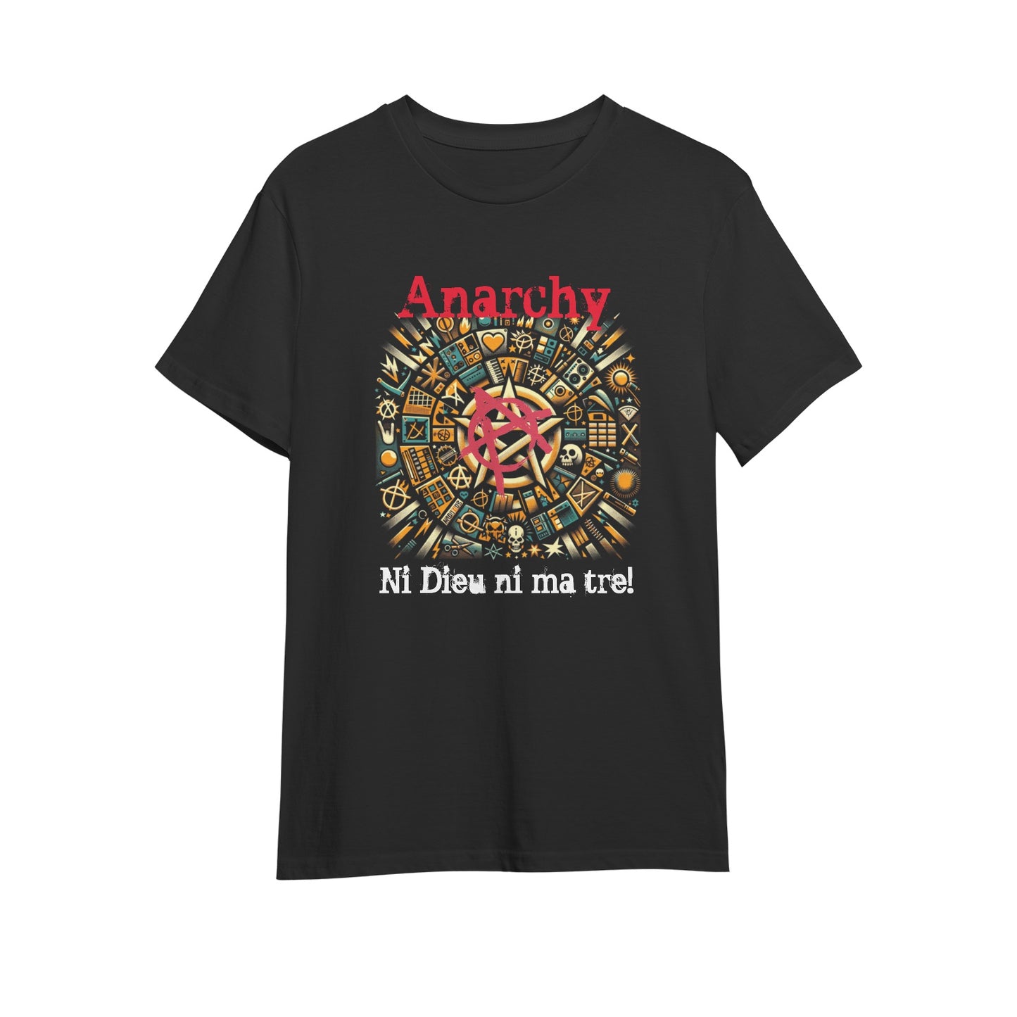 Premium Anarchy Cotton T-Shirt - An Iconic Punk Style Must-Have - Misfit Marketing Design Studios